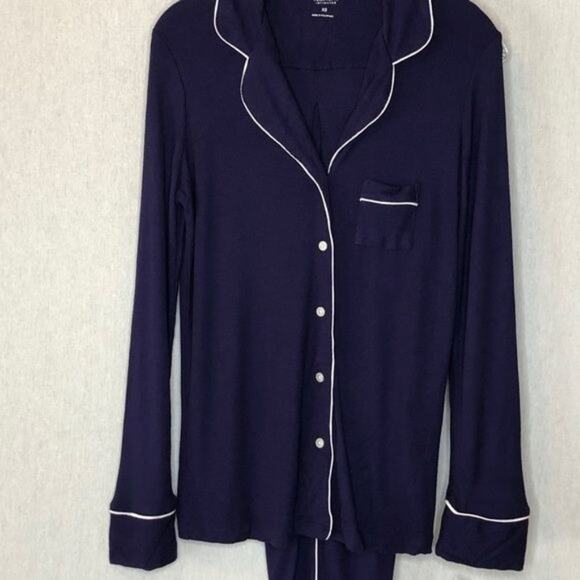 Alfani Women's Ribbed Pajama Set navy xs - Picture 6 of 12
